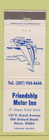 Matchbook Cover - Friendship Motor Inn Old Orchard Beach ME