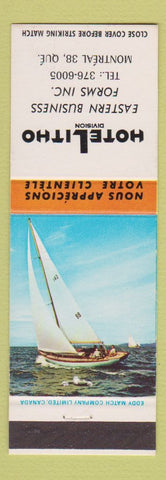 Matchbook Cover - Hotel Litho Eastern Business Forms Montreal QC