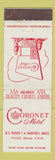 Matchbook Cover - Coronet Motel Danvers MA
