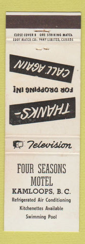 Matchbook Cover - Four Seasons Motel Kamloops BC