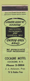 Matchbook Cover - Cocagne Motel NB WEAR GREEN