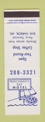Matchbook Cover - Frenchman's Bay Motel Bar Harbor ME