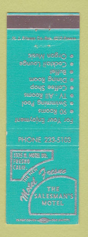 Matchbook Cover - Motel Fresno Fresno CA TEAL