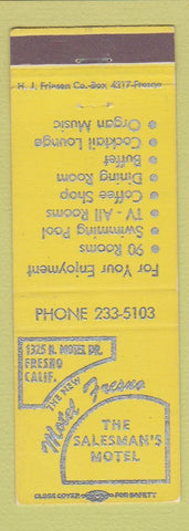 Matchbook Cover - Motel Fresno Fresno CAYELLOW