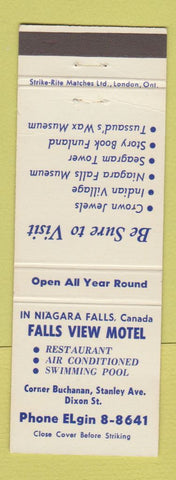 Matchbook Cover - Falls View Motel Niagara Falls ON