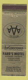 Matchbook Cover - Farr's Motel Gilman IL