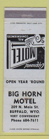 Matchbook Cover - Big Horn Motel Buffalo WY WEAR