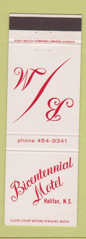 Matchbook Cover - Bicentennial Motel Halifax NS