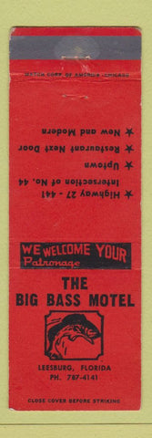 Matchbook Cover - Big Bass Motel Leesburg FL