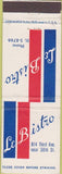 Matchbook Cover - Le Bistro New York City