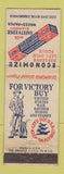 Matchbook Cover - Diamond Safety Edge Waxed Paper WWII WEAR