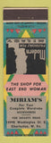 Matchbook Cover - Miriam's Women's Clothes Charleston WV