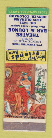 Matchbook Cover - Theatre Bar Lounge Denver Colorado hillbilly