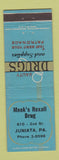 Matchbook Cover - Meek's Rexall Drugs Juniata PA