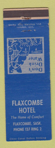 Matchbook Cover - Flaxcombe Hotel SK