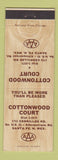 Matchbook Cover - Cottonwood Court Motel Santa Fe NM