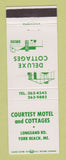 Matchbook Cover - Courtesy Motel Cottages York Beach ME