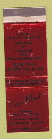 Matchbook Cover - Capri Motel North Dartmouth MA WEAR