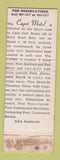 Matchbook Cover - Capri Motel North Dartmouth MA WEAR