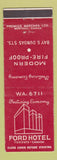 Matchbook Cover - Ford Hotel Toronto ON