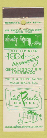 Matchbook Cover - Del Prado Hotel Miami Beach FL