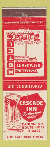 Matchbook Cover - Cascade Inn Canton NY