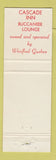 Matchbook Cover - Cascade Inn Canton NY