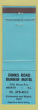 Matchbook Cover - Funks Road Runner Motel Merritt BC
