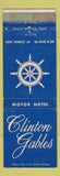 Matchbook Cover - Clinton Gables Mount Clemens MI
