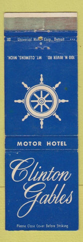 Matchbook Cover - Clinton Gables Mount Clemens MI