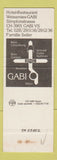 Matchbook Cover - Hotel Restaurant Weissmies Gabi Napoleon SAMPLE