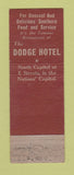 Matchbook Cover - Dodge Hotel Washington DC