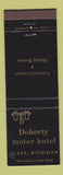 Matchbook Cover - Doherty Motor Hotel Clare MI