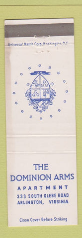 Matchbook Cover - Dominion Arms Arlington VA WEAR