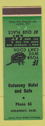 Matchbook Cover - Colonsay Hotel and Cafe SK