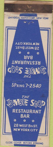 Matchbook Cover - Jumble Shop Restaurant New York City