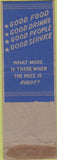 Matchbook Cover - Jumble Shop Restaurant New York City