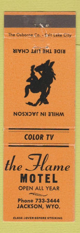 Matchbook Cover - The Flame Motel Jackson WY