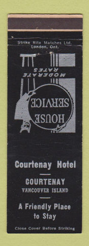 Matchbook Cover - Courtenay Hotel Vancouver BC