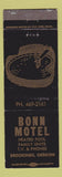 Matchbook Cover - Bonn Motel Brookings OR