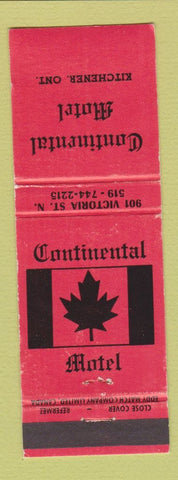 Matchbook Cover - Continental Motel Kitchener ON