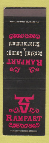 Matchbook Cover - Rampart Cocktail Lounge SAMPLE
