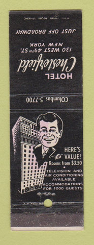 Matchbook Cover - Hotel Chesterfield New York City