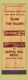 Matchbook Cover - Capitol Hill Motel Portland OR