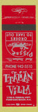 Matchbook Cover - Italian Villa Pompano Beach FL Pizza