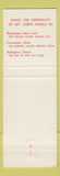 Matchbook Cover - The Flagshit Rochester NY Sword and Sabre