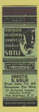Matchbook Cover - Christie Di Giulio Women's Clothes Furs Port Richmond NY GREEN
