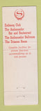 Matchbook Cover - Sheraton East Hotel New York City
