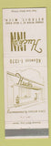 Matchbook Cover - Huck's Inn Detroit MI