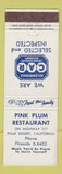Matchbook Cover - Pink Plum Restaurant Palm Desert CA